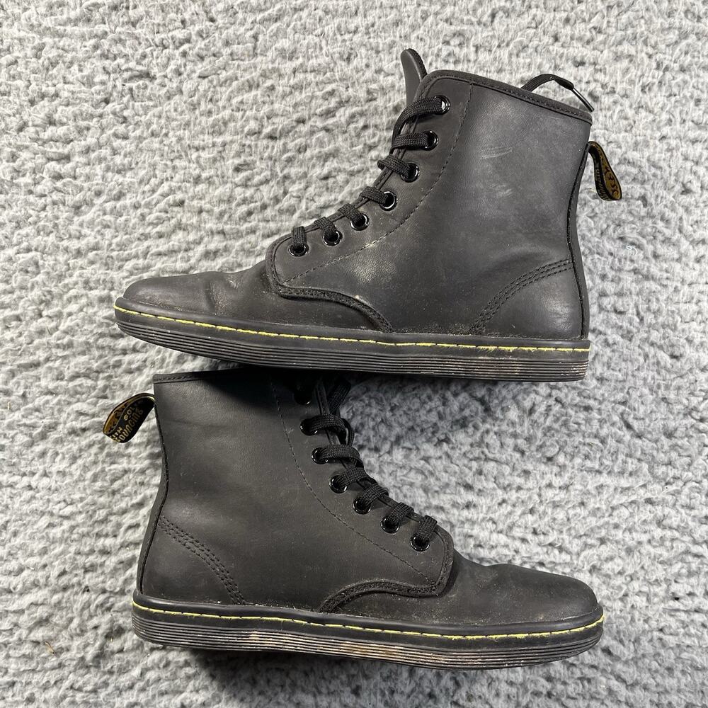 Dr. Martens Shoreditch Boots Womens Size 6 Black Canvas Ankle Combat Lace Up